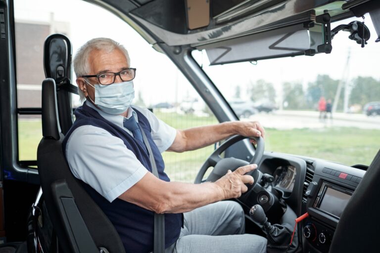 Portrait of Driver At Wheel