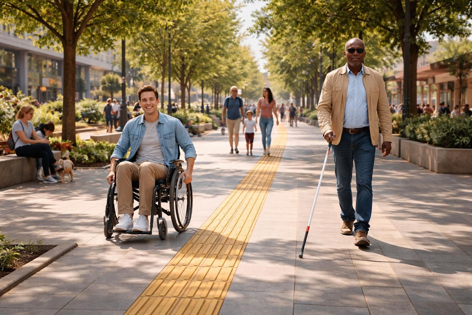 découvrez comment les bandes de guidage pmr extérieures améliorent l'accessibilité et favorisent l'inclusivité dans les espaces publics pour les personnes à mobilité réduite.